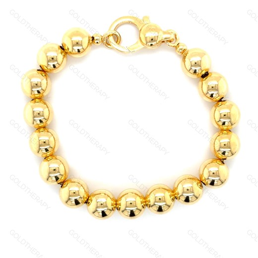 Chunky Gold Over Silver Ball Chain Bracelet - 10mm Bead - Gold or Rhodium Finish - Etsy
