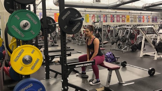 Heel Elevated Barbell Box Squat