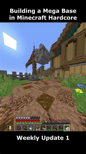 Building a Mega Base in Minecraft Hardcore (Weekly Update 1)