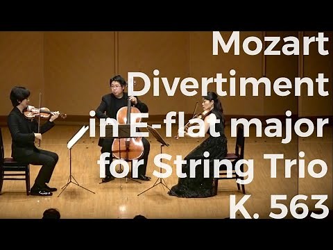 Mozart : Divertimento in Es für Violine, Viola und Violoncello K.563