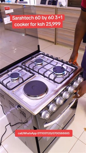 1.3K views · 13 reactions | Sarahtech 60x60 3+1 Cooker — Ksh 25,999...