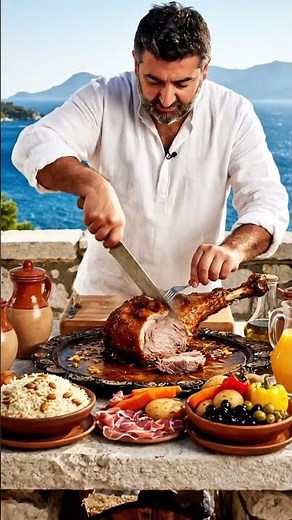 Croatian Big Piece of Camel Roast | Peka Vegetables, Prosciutto & Adriatic Feast 🍖🌿✨