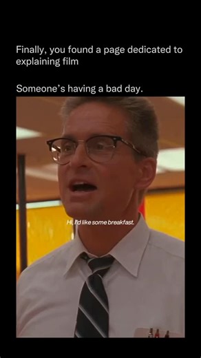 Explaining Film on Instagram: "Falling Down (1993), directed by Joel Schumacher, stars Michael Douglas as William “D-Fens” Foster, a recently divorced and unemployed defense engineer stuck in a sweltering Los Angeles traffic jam on his way to see his estranged daughter on her birthday. Frustrated by everyday annoyances and broader societal issues, he abandons his car and begins a violent trek across the city, armed with escalating weapons, confronting perceived injustices in increasingly unhinge