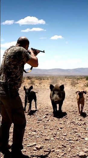 Hunting Hog with Dogs