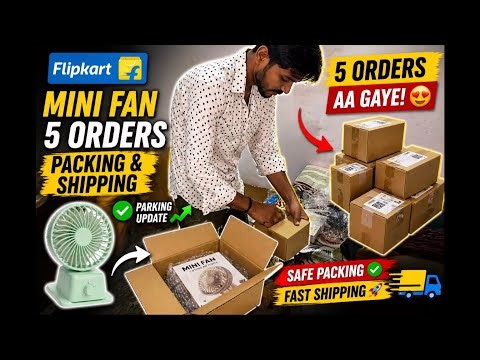 Flipkart Par 5 Orders Aa Gaye 😱 | Mini Fan Packing & Shipping Vlog #ecommerce #onlinebusiness