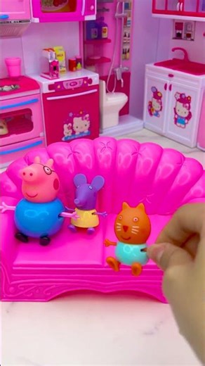 Satisfying With Unboxing Peppa Pig House Set Toys, ASMR Video #shorts