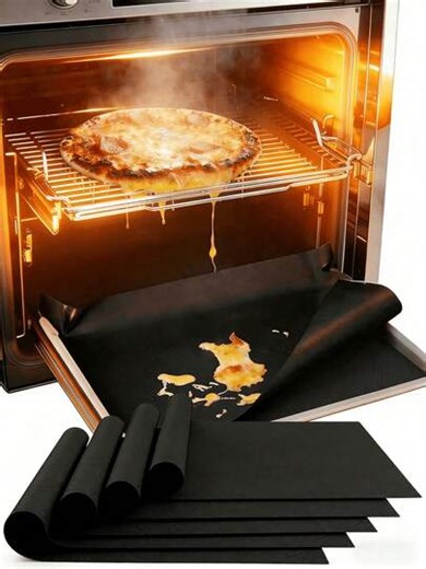 3/2/1pcs Thick & Durable Non-Stick Baking Mat, Heat & Oil Resistant Stove Pad, High Temperature Oven Mat For Home & Outdoor Barbecue, Reusable Oven Liner, Stovetop Protector, Baking Sheet, Spill & Leak Proof Pad, Microwave Oven Mat, Kitchen Supplies, Easy To Clean Oven Liner | SHEIN