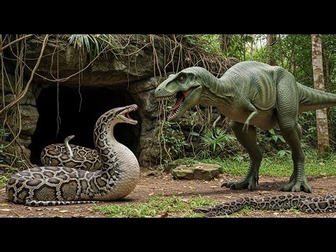Life Millions of Years Ago |The Jungle Clash: Python vs the Colossal Dinosaur