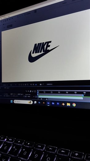 Motion Designer | Indranil on Instagram: "Nike Logo Animation ⬇️⬇️ This was not created fully in After Effects. First, I made the main icon animation in Blender. After completing that, I created the text part in After Effects. You can follow the tutorial on the YouTube channel ‘Fadlan eFc | Logo Animation 3D Reveal’ Thank you ❤️"