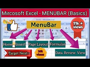 Learn About Microsoft Excel MENU Bar | Complete Microsoft Excel tutorials for beginners in hindi