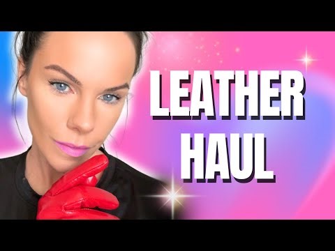 ASMR Gum Chewing 🖤 Leather Glove Try-On & Whispers for Stress Relief