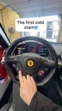 First cold start on v12 Ferrari #trending #cars #viralvideo #shorts #ferrari #v12 #cartok
