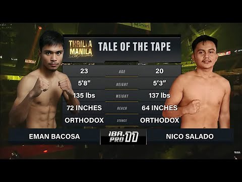 Eman Bacosa 🇵🇭 vs Nico Salado 🇵🇭 | 'Thrilla in Manila' IBA.PRO 11 | October 29, 2025 | Manila