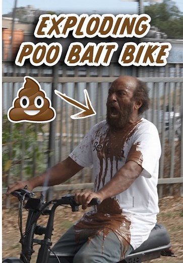 Exploding Poo Bait Bike Prank for Laughs