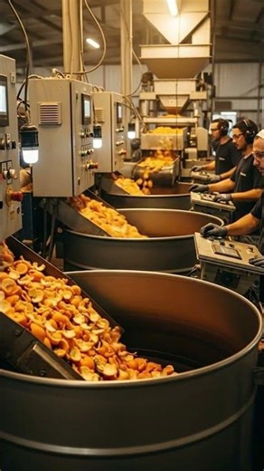 Inside a Billion-Dollar Orange Processing Factory 😱 #factoryprocess