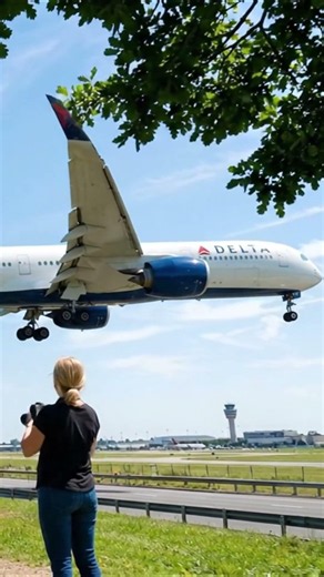 Massive Delta A350-900 ROARS Overhead at Ultra-Low Altitude! #aircraft #airplane #aviation