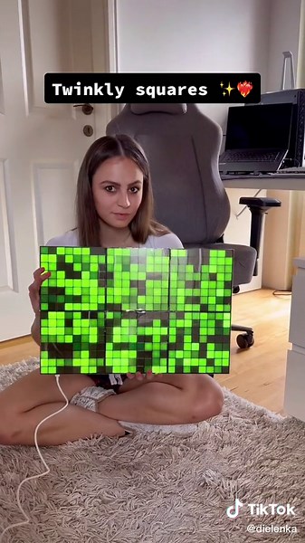 Twinkly squares ❤️‍🔥✨ best decor for any room 🤤🤤🤤 #technology #twinkly #twinklysquares #decor #decoration #ledlights #ledpanels #setup #setups #gamingsetup #codingsetup #roomderoration #homedecor #homedecoration #decorideas @twinkly