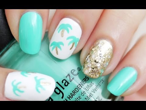 Easy Palm Tree Nail Art (Using a Toothpick!)