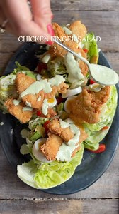 Chicken fingers are a timeless favorite, loved by both kids and adults. When my kids were growing up, my house was known for the best chicken fingers at after-school hangouts. I’ve kept that tradition alive and may have found my favorite way to serve them: this wedge salad! Link in bio for the recipe. Do you love chicken fingers? | nocrumbsleft
