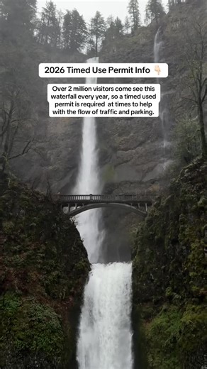 2026 Times Use Permit dates have been announced for Multnomah Falls. {SAVE for later FOLLOW for more travel tips} From May 22 - September 7, you will need a permit for parking at Multnomah Falls. It is $2 through Recreation.gov (the typo in the video 😩) A limited number of free permits are available at certain places - that info is also on Recreation.gov if you want to try to get one. You can go outside of the permit dates/hours without a permit. Permits are released 14 days in advance at 7 am 