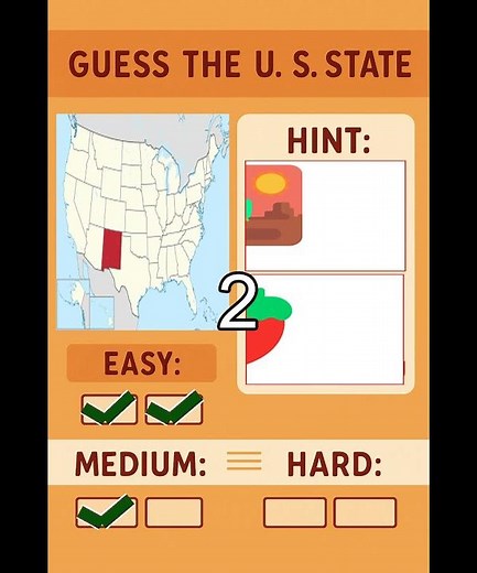 🎯 Test Your US Geography! 6 States Quiz - Mixed Difficulty Level 🗺️