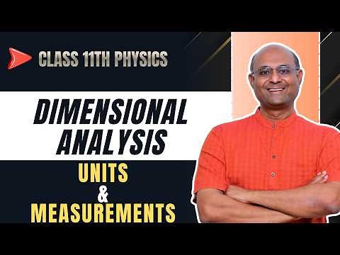 Dimensional Analysis | Units & Measurements Easy Concept| Class 11 Physics | AhaGuru Balaji Sampath