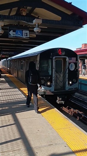 R160 L train arriving at Livonia av