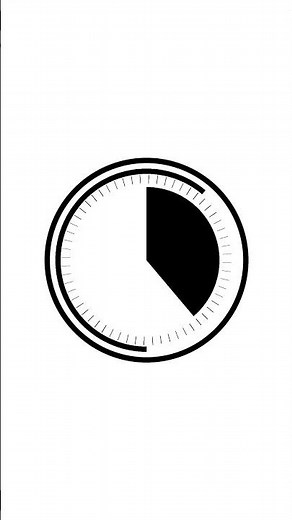 60 seconds timer clock countdown vertical white black screen 🕒️
