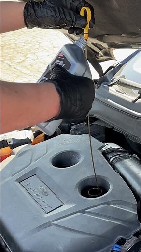 How To Add Engine Oil Without A Funnel #cars