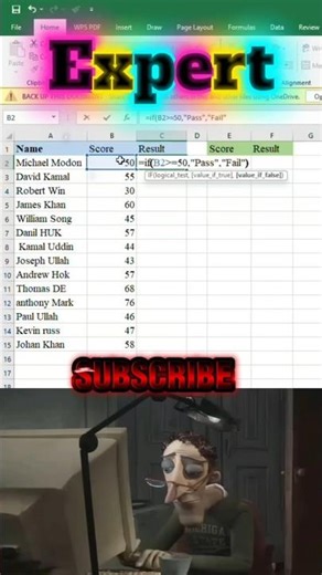 Beginner vs Expert 🔥 Auto Pass or Fail in Excel Like a Pro | Office Excel Pro