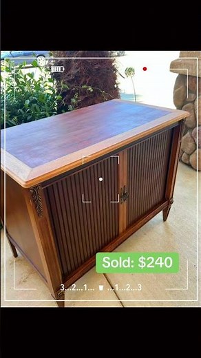 MCM Magic: Refinishing a Stereo Cabinet with Sliding Tambour Doors