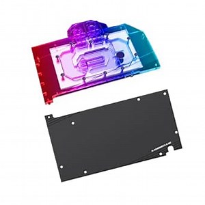 GPU Waterblock - for Asus TX RTX 4060 Ti O8G Gaming & ATS RTX 4060 O8G Gaming, PC GPU Water Liquid Cooling Block Cooler with Backplate (5V ARGB RBW Aura Effect LED Lights GPU Block with Backplate)