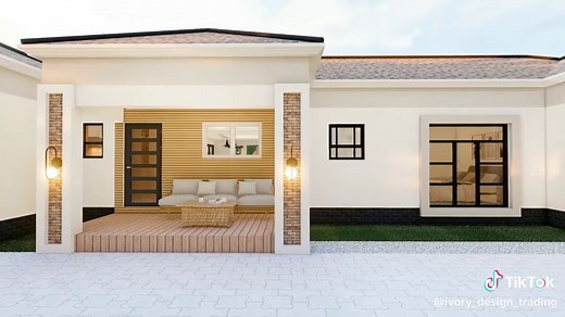 3 Bedroom Hip Roof house design with Rooftop entertainment area. Whatsapp us to get this plan, Watch the full video on Youtube link in bio. #mzansitiktok🇿🇦🇿🇦🇿🇦 #housedesignideas #kznhouses #mzansihouses #sahouseplans #limpopohouses #fypシ゚viral #mzansitiktok #houseplans #viraltiktok