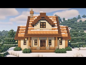 Build a stunning Snow Cabin in Minecraft