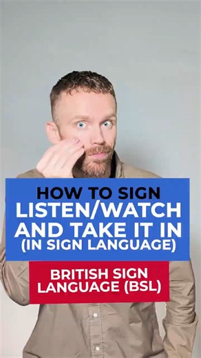 How to Sign "Listen or Watch Attentively" | BSL Sign of the Day 300