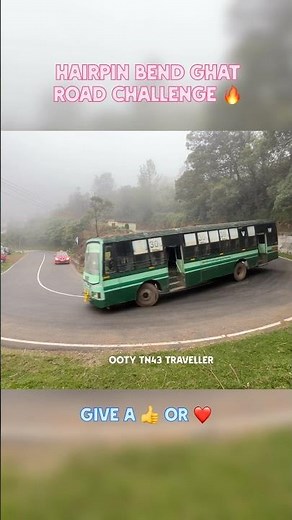 TNSTC Green Bus Smooth U-Turn in Hairpin Bend Ghat Road 👑 The King of TNSTC!
