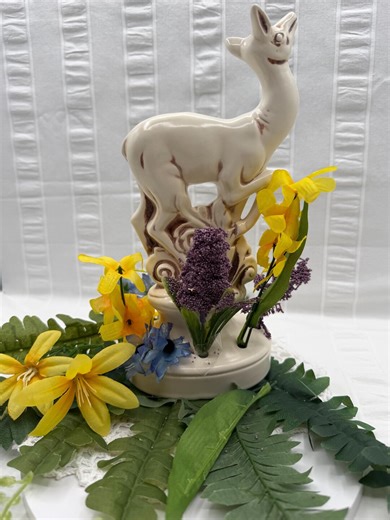 Vantage Red Wing Pottery Deer Flower Frog. - Etsy