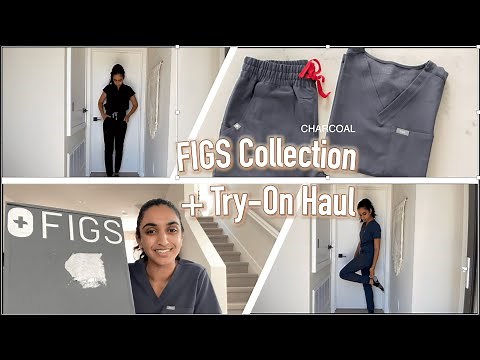FIGS Collection and Try-On Haul//Scrubs Unboxing, Sizing, Review