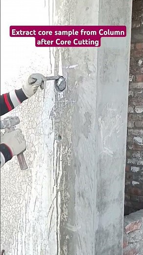 Extraction process of Core sample from Column after core cutting #corecutting