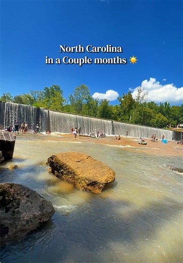 Looking for hidden gems to visit in North Carolina when the weather warms up? ☀️💦 From waterfalls to splash-worthy spots and family-friendly adventures, I’ve got ALL the best NC places covered. Follow me for your next North Carolina adventure & save this for spring & summer plans! #bucketlist #placestovisit #free #hiddengems #northcarolina