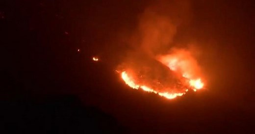 Colorado Fire burning near Big Sur in Northern California