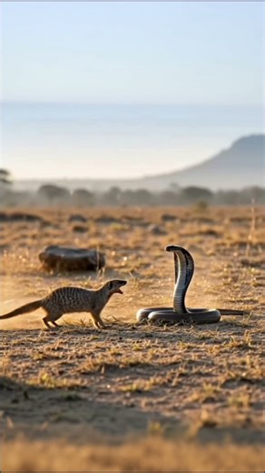 A mongoose attacking with snake​ 🦫 VS🐍