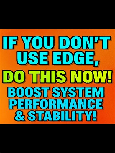 Make Your PC Run Better If You Rarely Use Edge. #windows11 #windows10 #microsoft #edge #slow