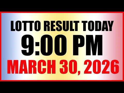 Lotto Result Today 9pm Draw March 30, 2026 Swertres Ez2 PCSO