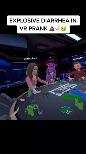 Explosive diarrhea in VR prank