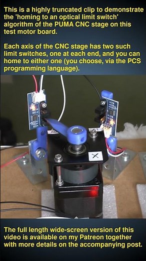 Homing to an optical limit switch. #microscopy #robot #arduino #science