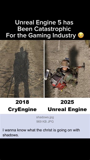 2018 CryEngine Shadows mogging 2025 Unreal Engine 😭 #CryEngine #UnrealEngine5 #ShadowFail