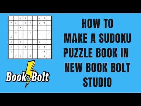 HOW TO MAKE A SUDOKU PUZZLE BOOK IN THE NEW BOOK BOLT STUDIO