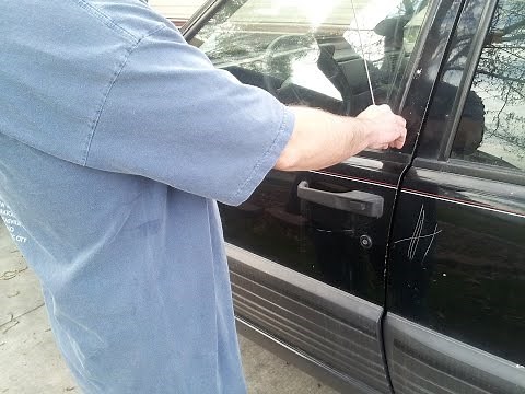 How to unlock your car door with a hanger hack, demonstration