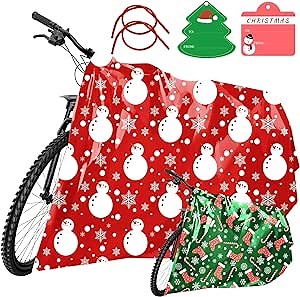 TranquilBliss Large Christmas Gift Bags 2 Oversized Bags 60”x72” with Tag & Tie for Presents Christmas, Jumbo Large Size Plastic Gift Bags for Huge Gifts Presents Wrapping Bicycle Bike,Heavy Duty Bags